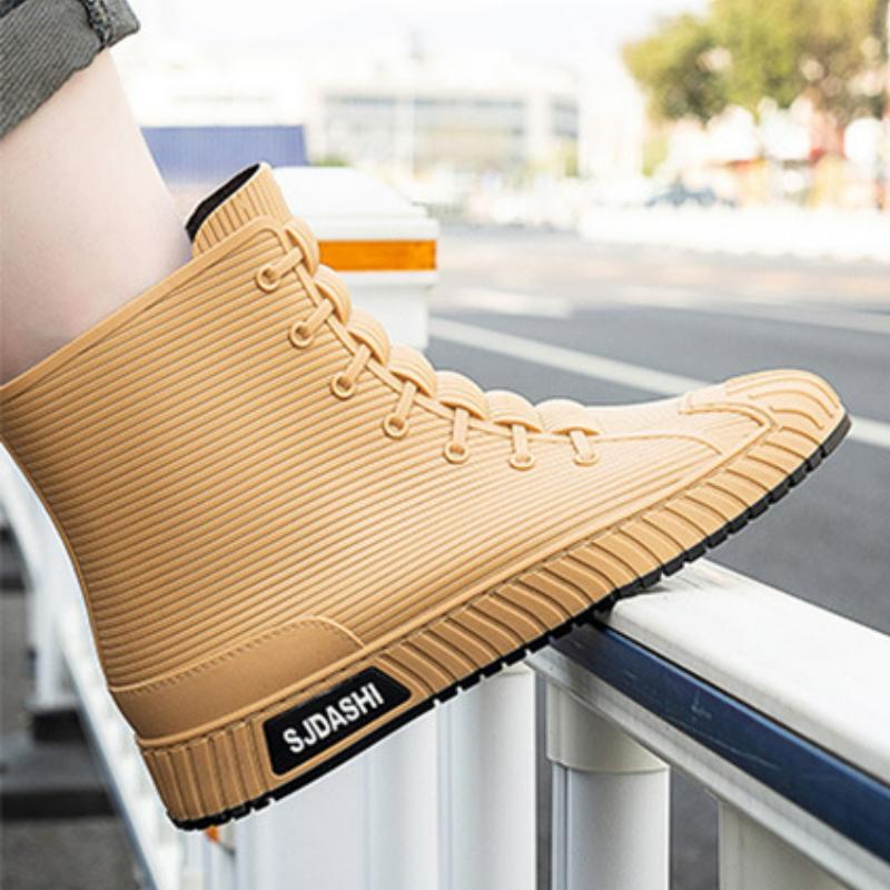 Waterproof Rain Boots for Men Rubber Shoes Fishing Husband Galoshes PVC Ankle Water Boots Man Work Safety Shoes Botas De Lluvia