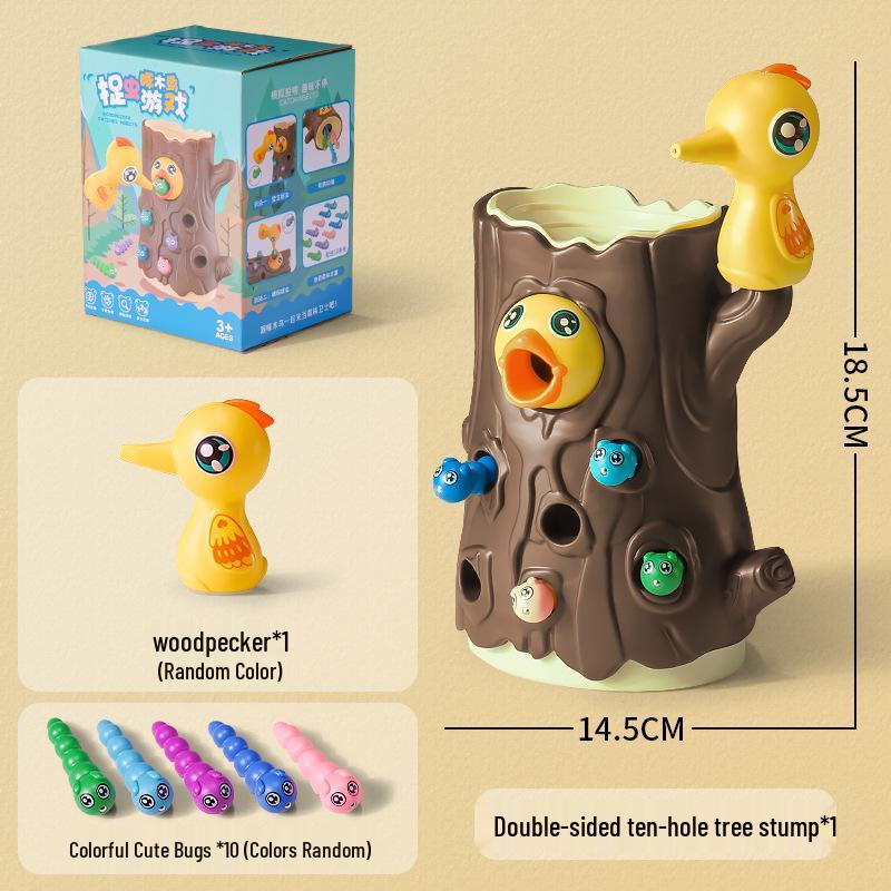 Игрушка-дятел для ловли жуков, для возраста 3-4 лет: Улучшение координации рук и глаз и раннее развитие для малышей