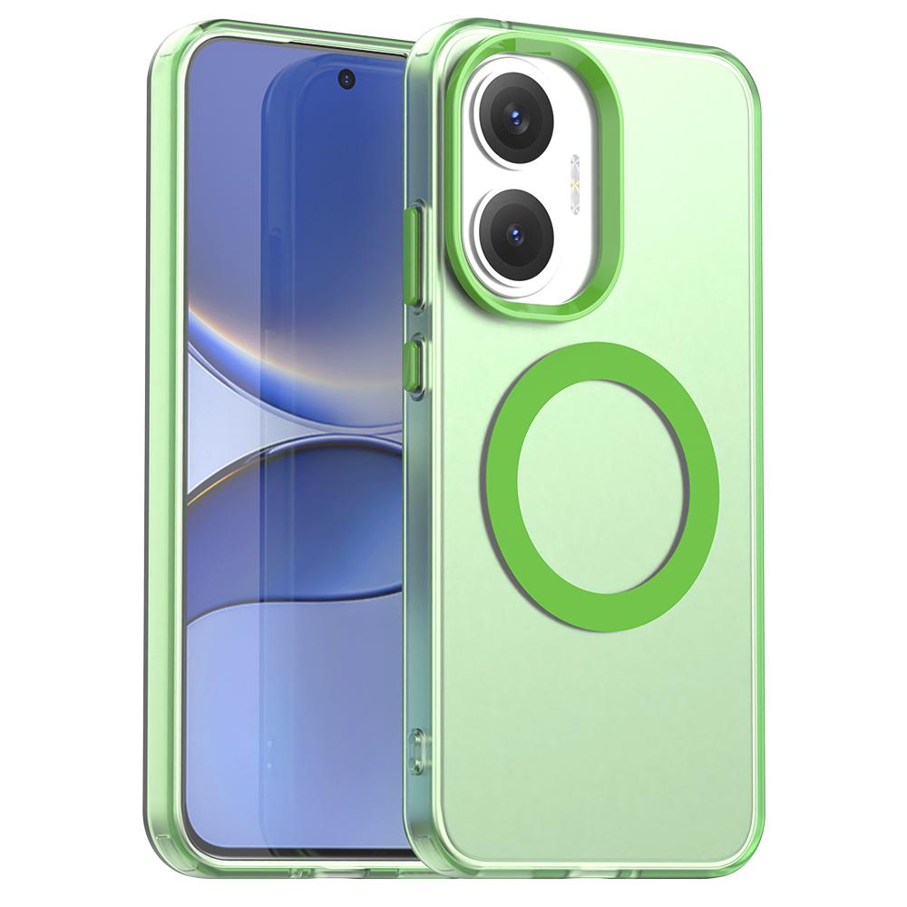 Магнитный беспроводной чехол для зарядки для Xiaomi Poco F7 5G чехол конфетных цветов прозрачная задняя крышка Fundas Coque