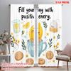 2pcs 2D Flat Printing Curtains Positive Energy Lemon Cute Polyester Without Electricity 0 for Indoor Celebrations Studio Window