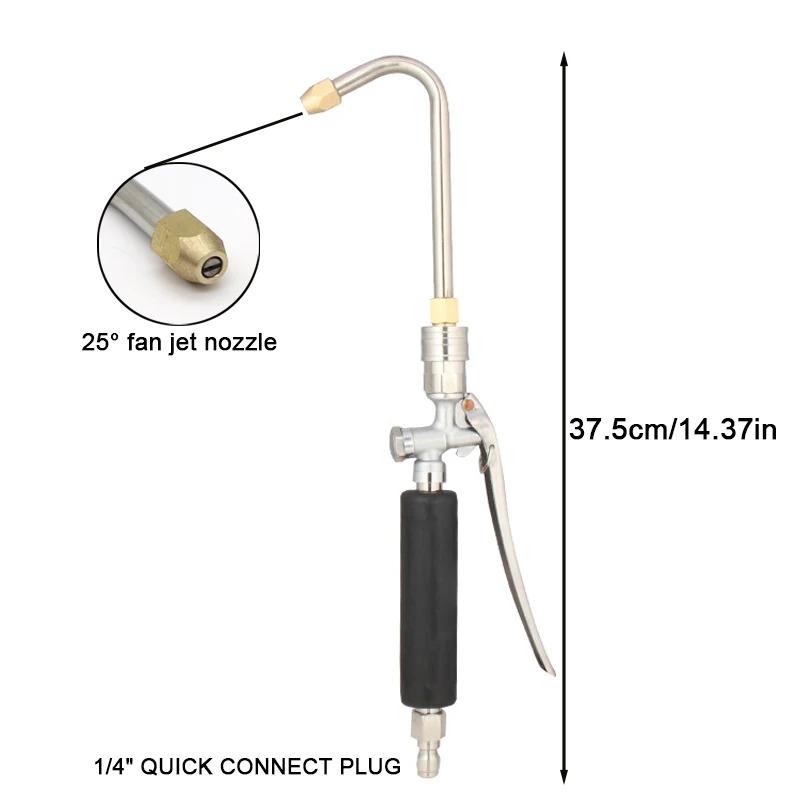 1/4" Quick Connect Pressure Washer Gun with 25° Fan Jet Nozzle & Extension Wand for Car, Air Conditioner and Household Appliance