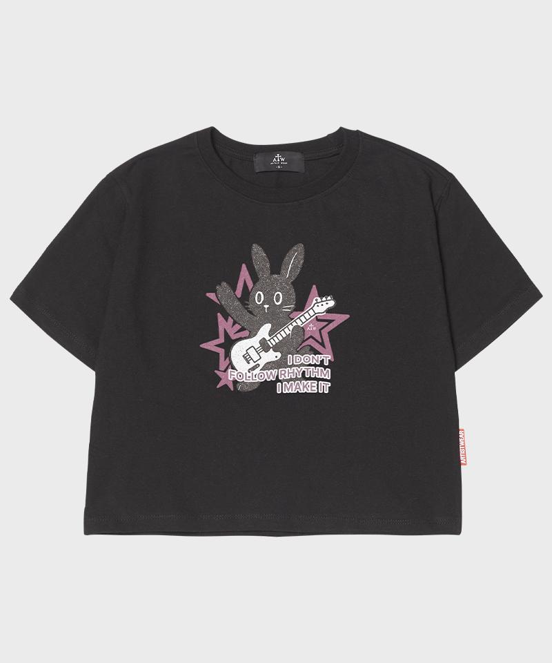 ARTISTWEAR [Atw] Кроп-топ с короткими рукавами Bunny Pop
