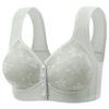 Women's Soft Cotton Front Buckle Wireless Vest Bra - Plus Size, Breathable, Comfortable, Thin Cup, Floral