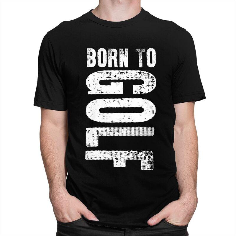 Мужская футболка Custom Classic Born To Golf, спортивная, с коротким рукавом, уличный стиль, топ, 100% хлопок, приталенная футболка