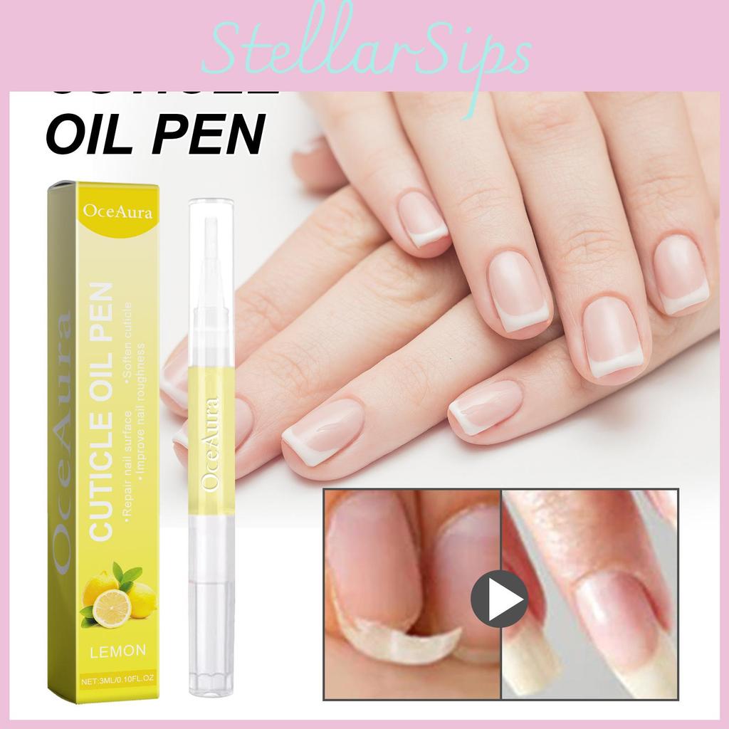Питательное масло для ухода за ногтями Oceaura Lemon для здорового увлажнения и блеска 3 мл
