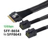 Кабель-разветвитель для карт серверного массива Slim SAS SFF8654 8i 74PIN Хост к 2 Mini SFF8643 4i HD36PIN Целевой 12 Гбит/с Конвертер проводов маршрутизатора