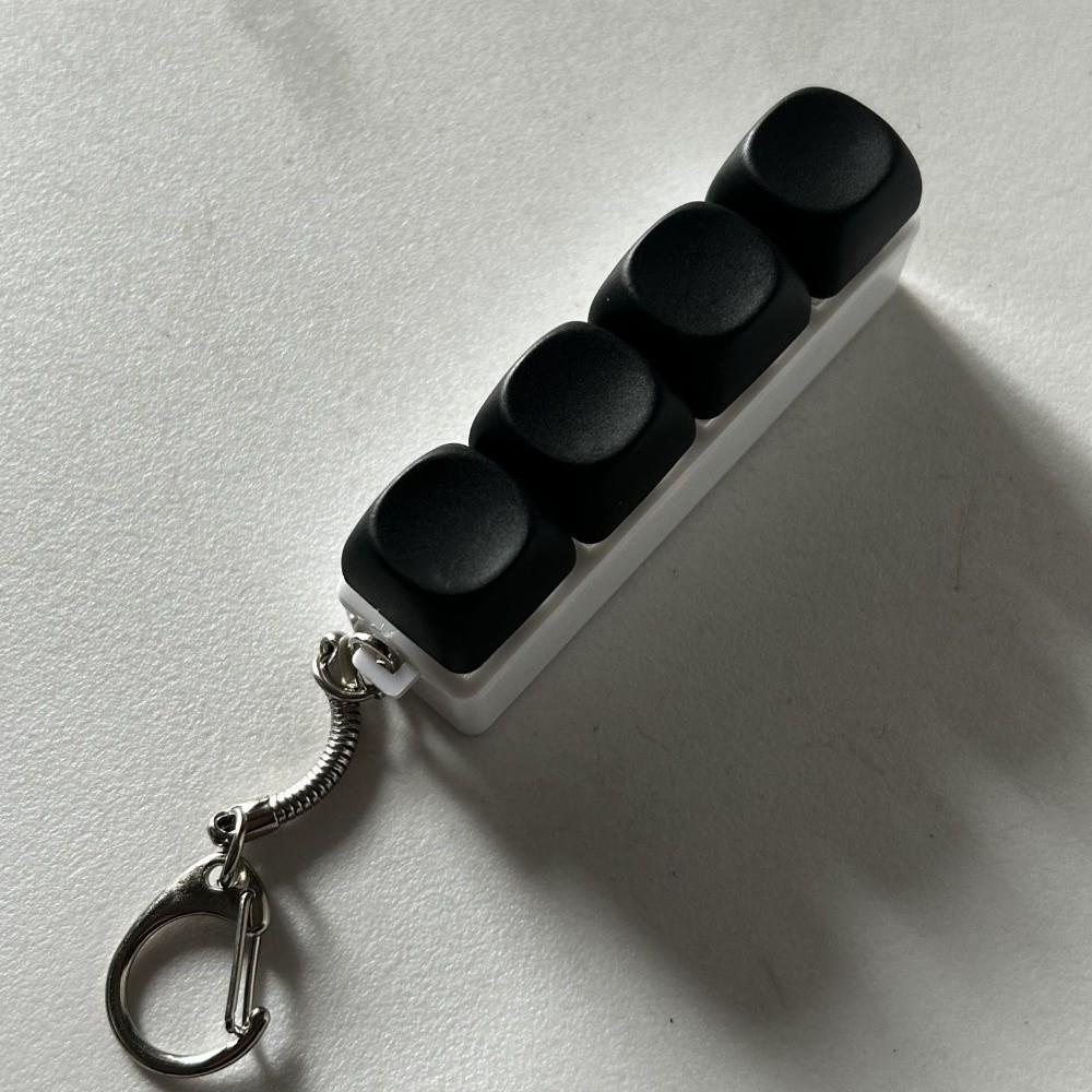 New DIY Keyboard Fidget Keychain Keycap Keys Button Finger Keyboard Cap 4/9Keys Relief Stress Clicker Toy Adult
