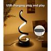 JOYBLISS USB Подключаемый Креативный Спиральный Светодиодный Ночник с Регулируемой Яркостью 3 Цвета Регулируемый для Гостиной Офисного Стола Прикроватный Декор для Спальни