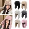 Winter Lei Feng Hat With Rabbit Hair Unisex Fashion Big Practical Warm Ear Outdoor For Cycling, L5D5