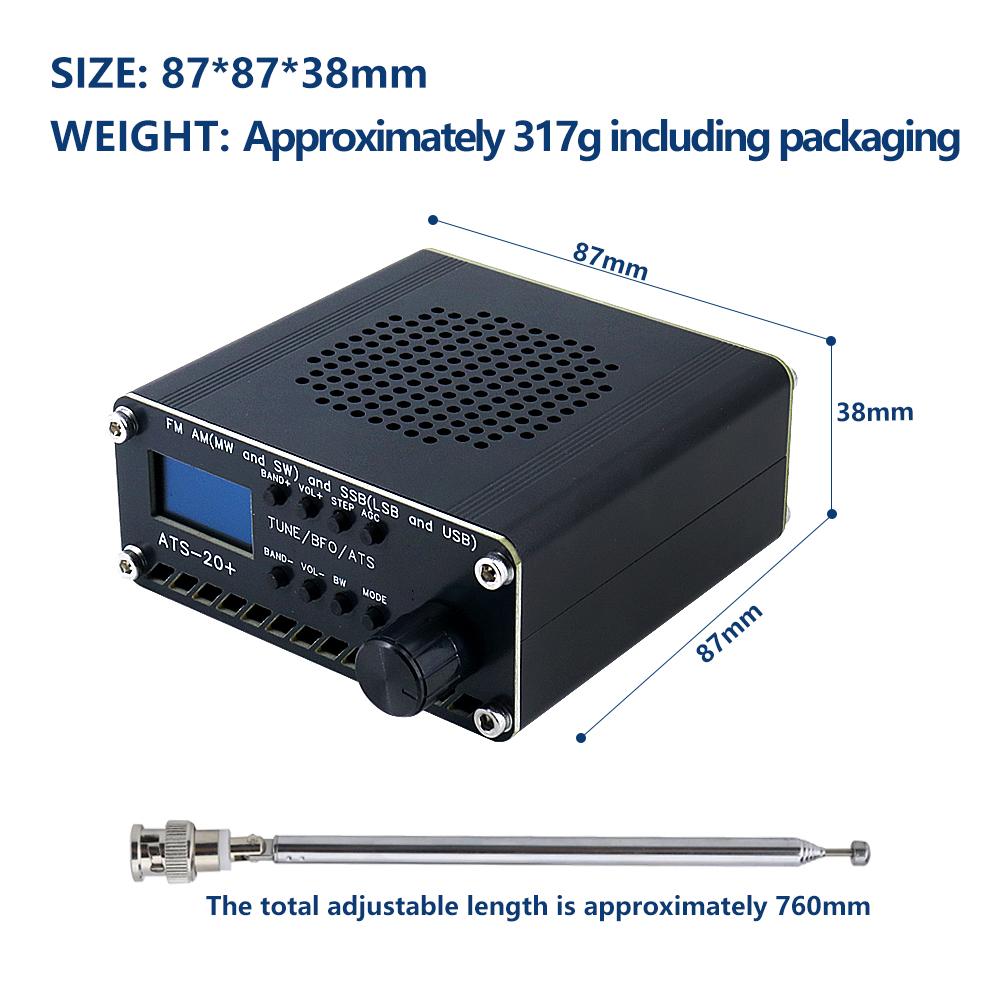 Обновленный полнодиапазонный радиоприемник ATS-20+Si4732 DSP SDR FM-приемник AM (MW Y SW) y SSB (LSB и USB)