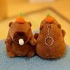 Cartoon Capybara Plush Keychain Pendant Stuffed Animals Doll Toys Backpack Hangings Decoration