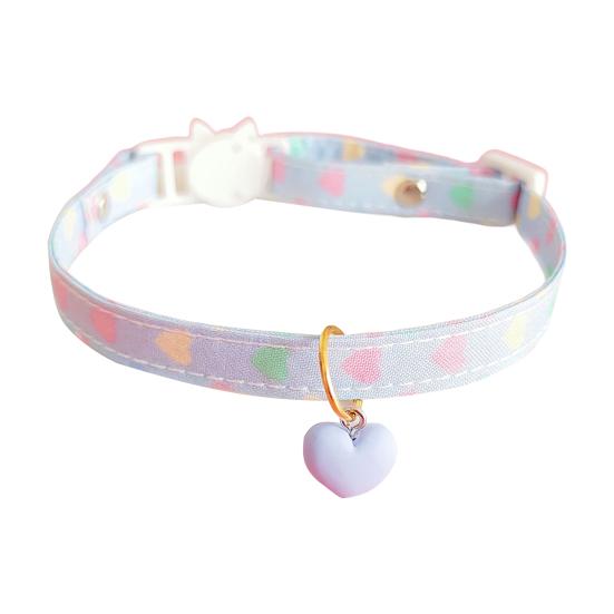 Удобный регулируемый шарф с пряжкой для маленькой кошки, ожерелье с собакой и подвеской в ​​виде сердца на каждый день