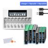Cityork 1.5V AAA+AA Rechargeable Battery AA AAA Lithium Li-Ion Battery With 8 Slots 1.5V AAA AA Li- Ion Battery Charger