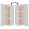 8 piece TV cabinet set white particleboard