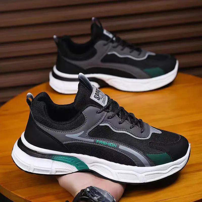 Модные новые мужские повседневные туфли с низким верхом, трендовые туфли на толстой подошве для мужчин, корейские модные кроссовки с мягкой подошвой, удобные кроссовки для бега Tenis