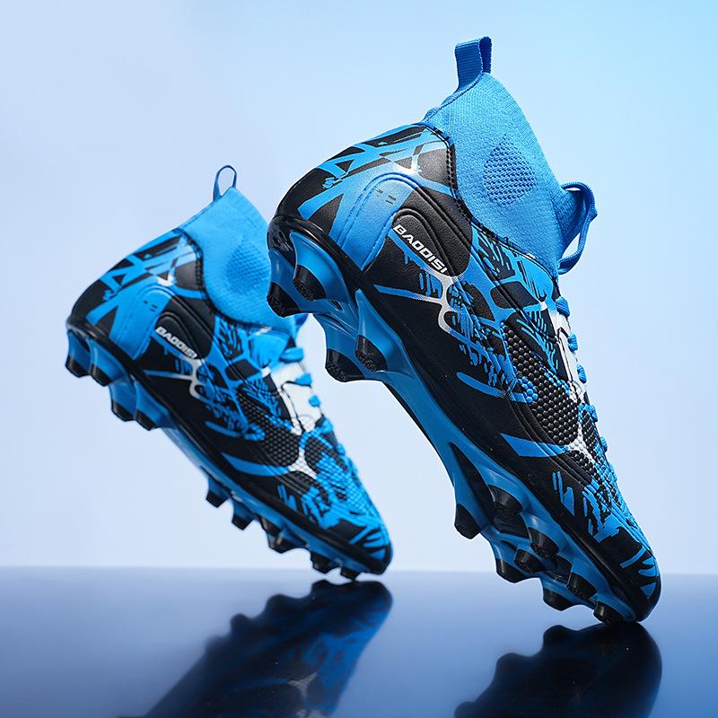 Футбольные бутсы большого размера с высоким верхом и шипами для учеников средней школы, профессиональная тренировочная обувь для взрослых, игровая обувь 2025