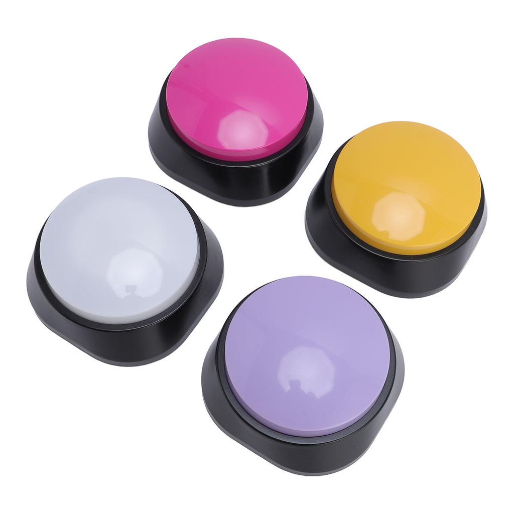 4PCS Pet Training Buzzer 30 Second Recording Dog Talking Buttons for Pranks Desktop Gadgets