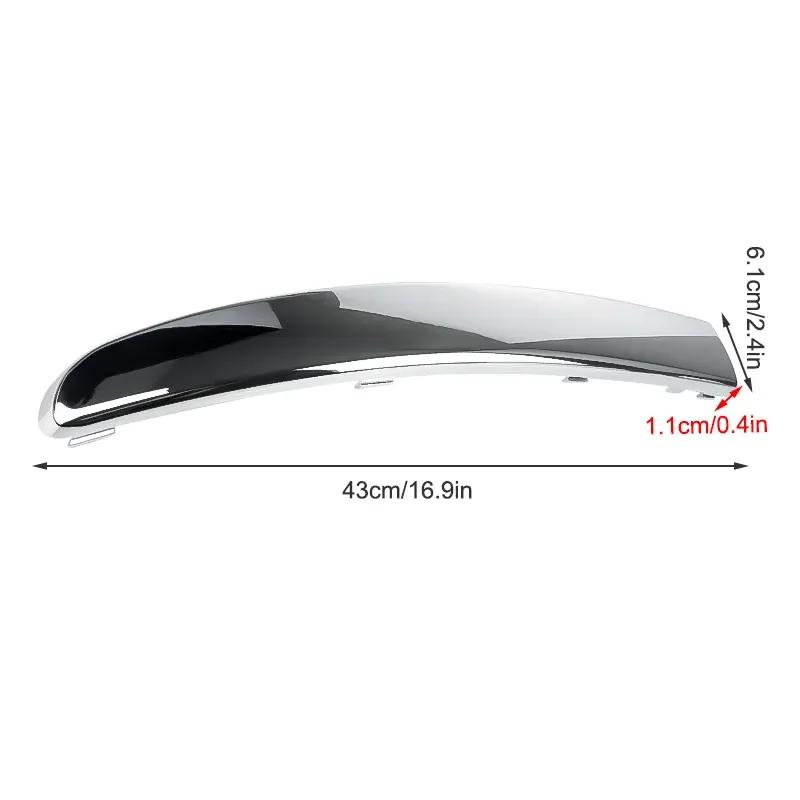For Fiat 500 2007 2008 2009 2010 2011 2012-2015 Chrome Silver Front Bumper Upper Grill Moulding Lower Trim 735455056 735455057