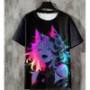 Men's T-shirt Anime Sexy Beauty 3D Printed T-shirts Harajuku Tees Short Sleeved Tee Loose Oversized Men Clothing Tops Streetwear