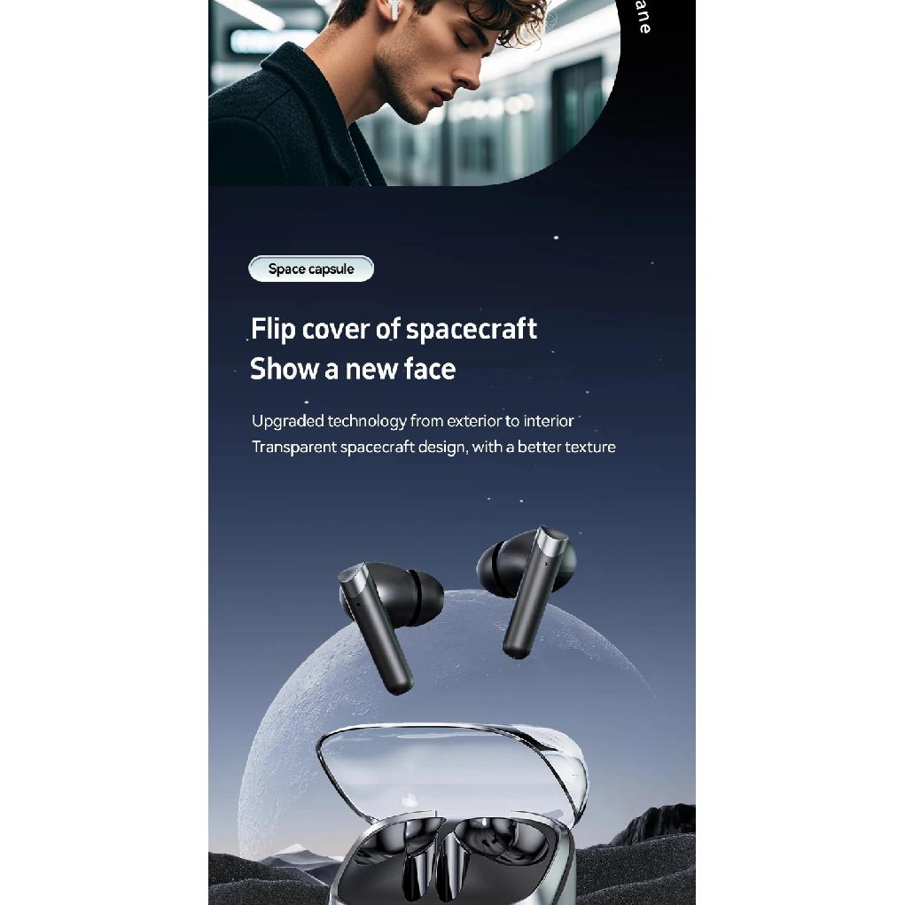 M83 Wireless Bluetooth 5.4 Earbuds ANC Earphones Realtime Adaptive Headphones Hi-Res IP55 Waterproof, LED Display Charging Case