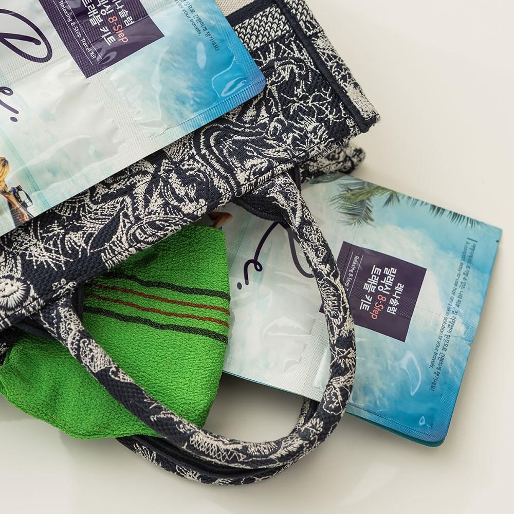 Дорожный косметический набор, дорожный набор, 8 видов туалетных принадлежностей, 3 листа.