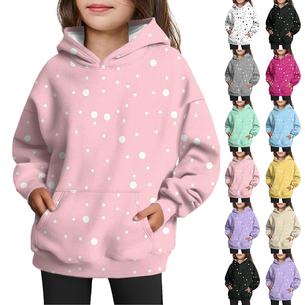 Girls' Hooded Tie-Dye Sweatshirt - Pullover Print Top