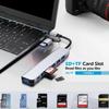 8-IN-2 USB C+USB3.0 Hub 8 Port USB Splitter Extended 3xUSB2.0+1xUSB3.0+1xType C Card Reader Adapter for PC Keyboards