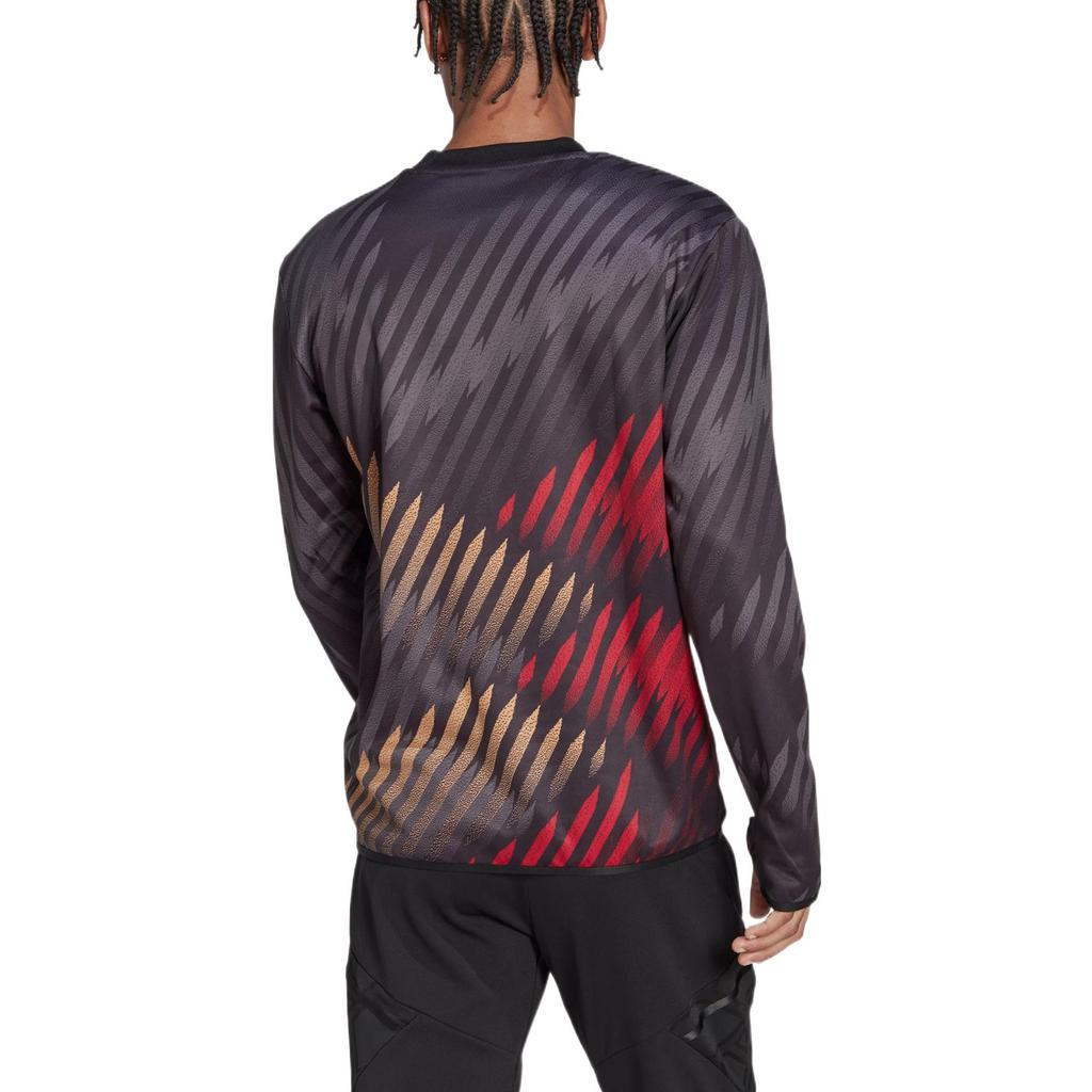 Adidas DFB Pre-Match Warm-Up Sweatshirt With Crest Print Detail Men Tops Black HC1285