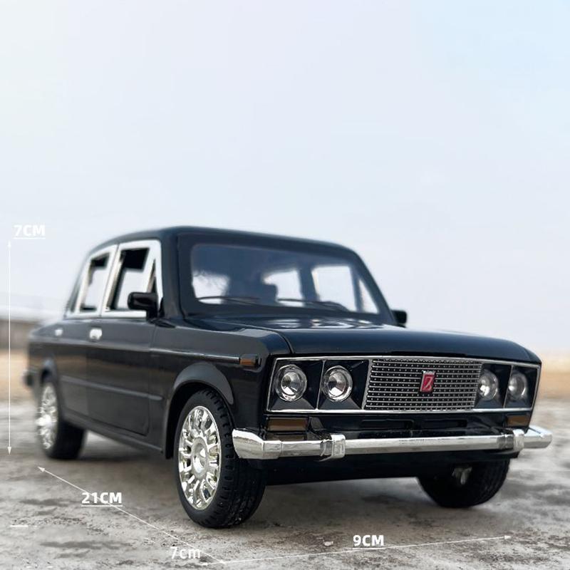 ABBR1 1:18 LADA 2106 Alloy Die Cast Toy Car Model Sound and Light Children's Toy Collectibles Birthday gift
