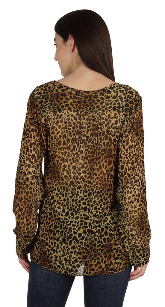 Moomaya Printed Women  S Button Down Shirt Long Sleeve Tshirt V-Neck Tunic