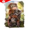 Алмазная вышивка животное полный круглый 5D DIY изображение горный хрусталь