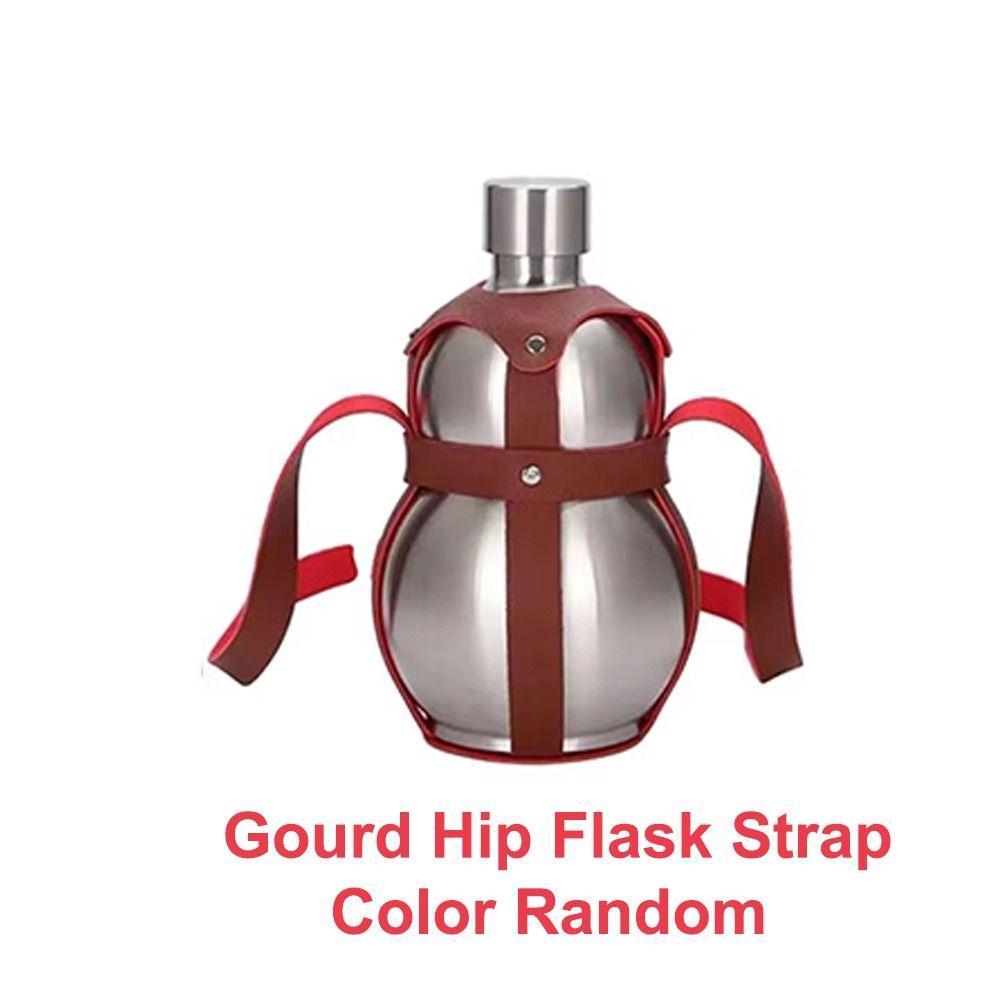 Durable Stainless Steel Gourd Water Bottle 250 500 1500ML Reusable Hip Flask Metal Large Capacity Water Kettle
