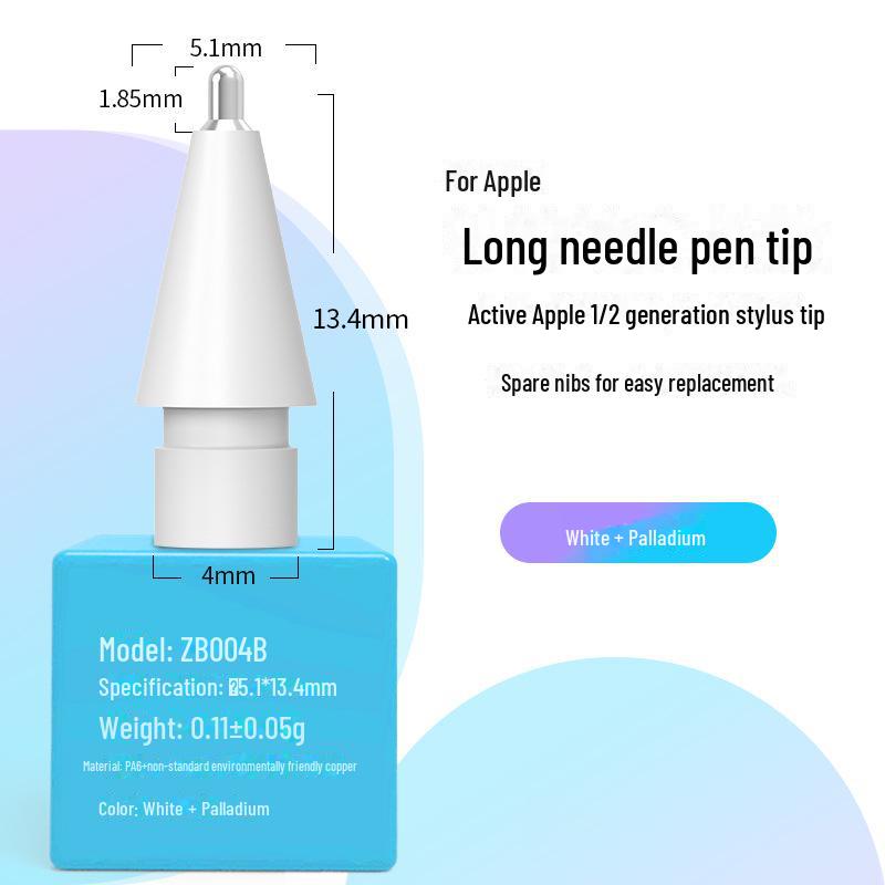 Apple Pencil Tip Replacement for 1st/2nd Gen, Transparent Modified Needle Tip, Paper-Like Film Compatible