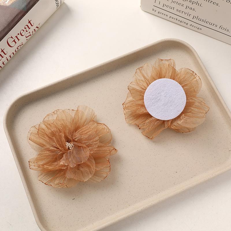 Elegant Fabric Flower Organza Flower Organza Material Flower Shape Diy Accessories Multicolor Jewelry Accessories Wedding