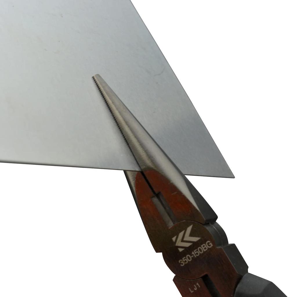 Fujiya Radio Pliers Black Gold Cross Knurling 350-150BG