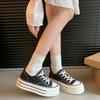Platform Canvas Shoes Women's Spring New Small Casual Sports Board Shoes Versatile Muffin White Shoes