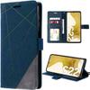 Case for Samsung Galaxy S22 Protection Synthetic Leather Anti-Scratch Navy Blue