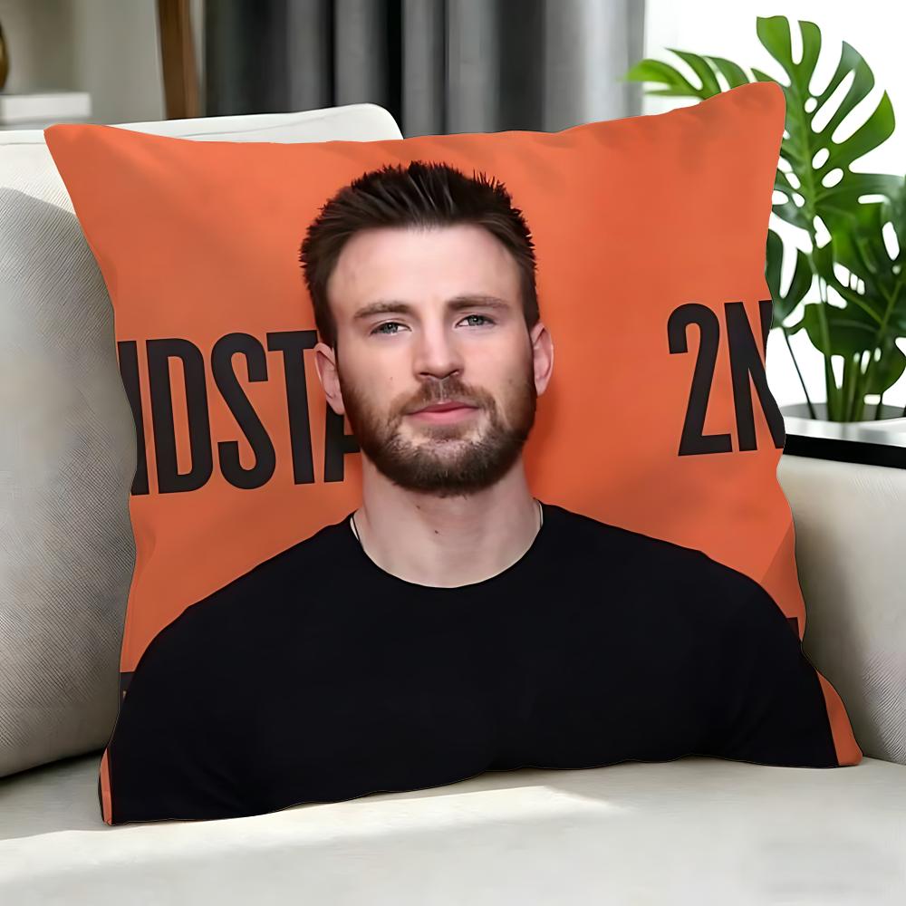 Movie Chris Evans Cushion Cover Cushion Cover Set 4Pcs 50X50 45X45 40X40 Pillowcase Decorative Sofa Home Decor