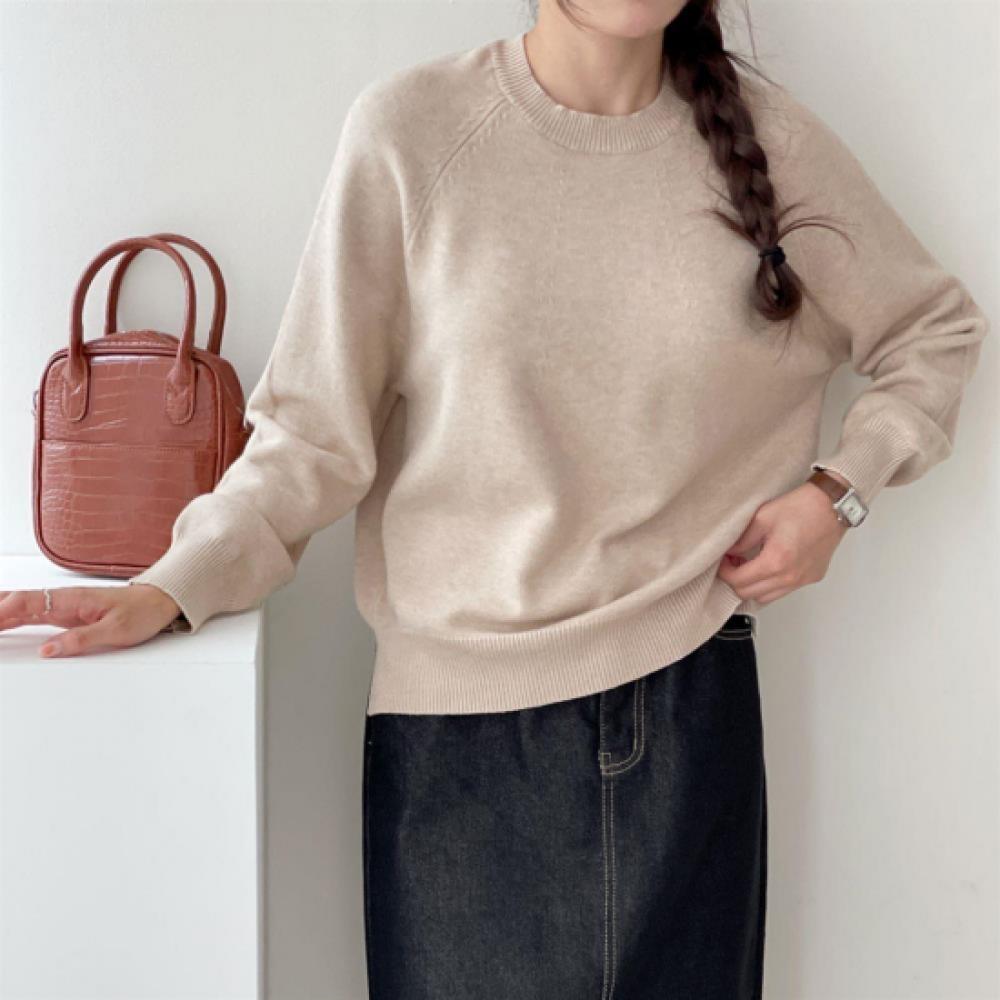 New ArrivalS Open Run Women S Soft Raglan Round Neck Red Knit Sweater