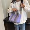 1 шт. Однотонная сумка через плечо для женщин Универсальная сумка-ведро для ношения в руке Универсальная сумка-тоут Crossbody Премиум