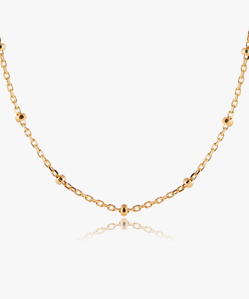 Helene Jewelry 14K 18K Square Chain Lulu Gold Necklace