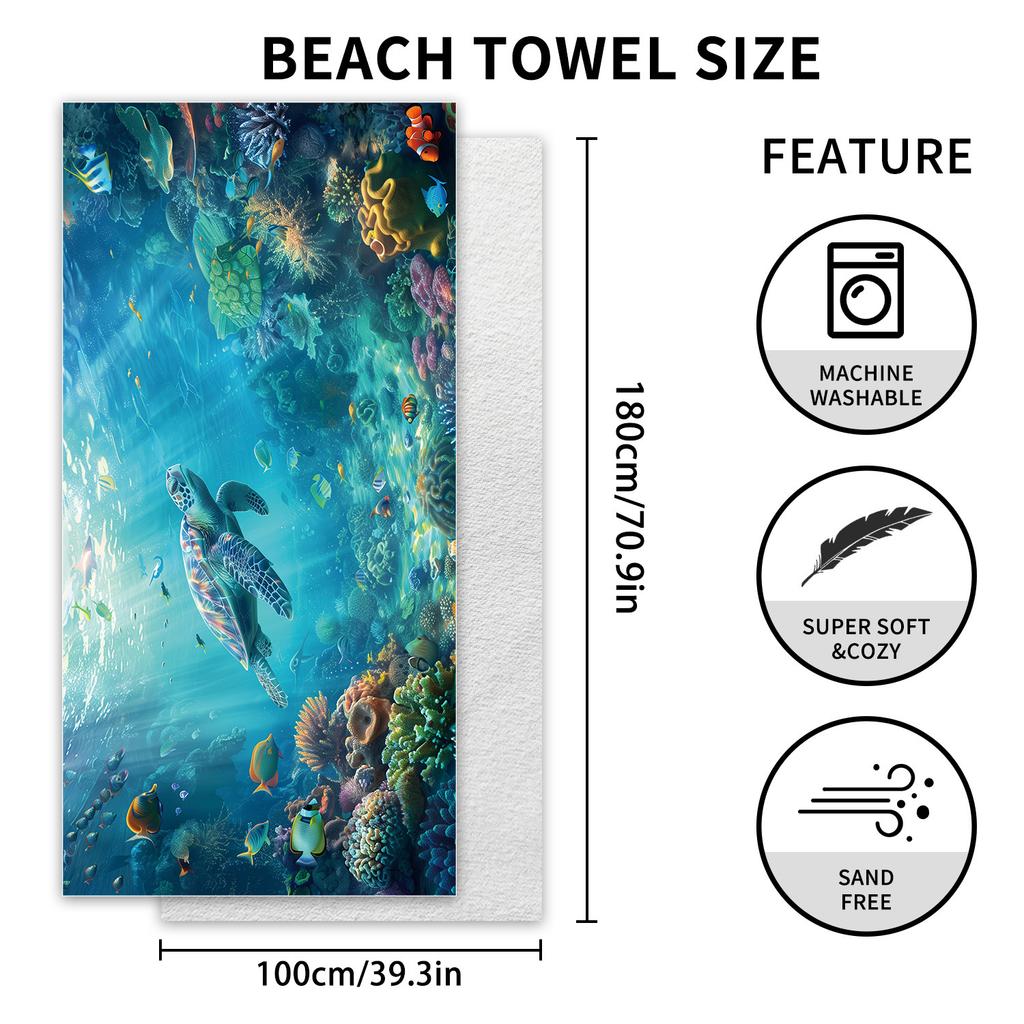 Новое двухстороннее бархатное пляжное полотенце, быстросохнущее спортивное полотенце, банное полотенце с принтом