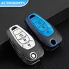 Откидной брелок с дистанционным управлением из ТПУ кожи с 3 кнопками, чехол для ключей для Chevrolet Cruze Aveo Malibu Onyx LTZ 2014-2018, держатель для ключей