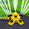 360 Degree Automatic Rotating Three-prong Sprinkler Wide Spray Range Irrigation Rotating Sprinkler Sturdy Tandem Sprinkler