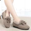 Autumn and Winter Fleece Warm Doudou Shoes Women's Soft Sole Thickened Versatile Fluffy Shoes Casual Fashion Flat