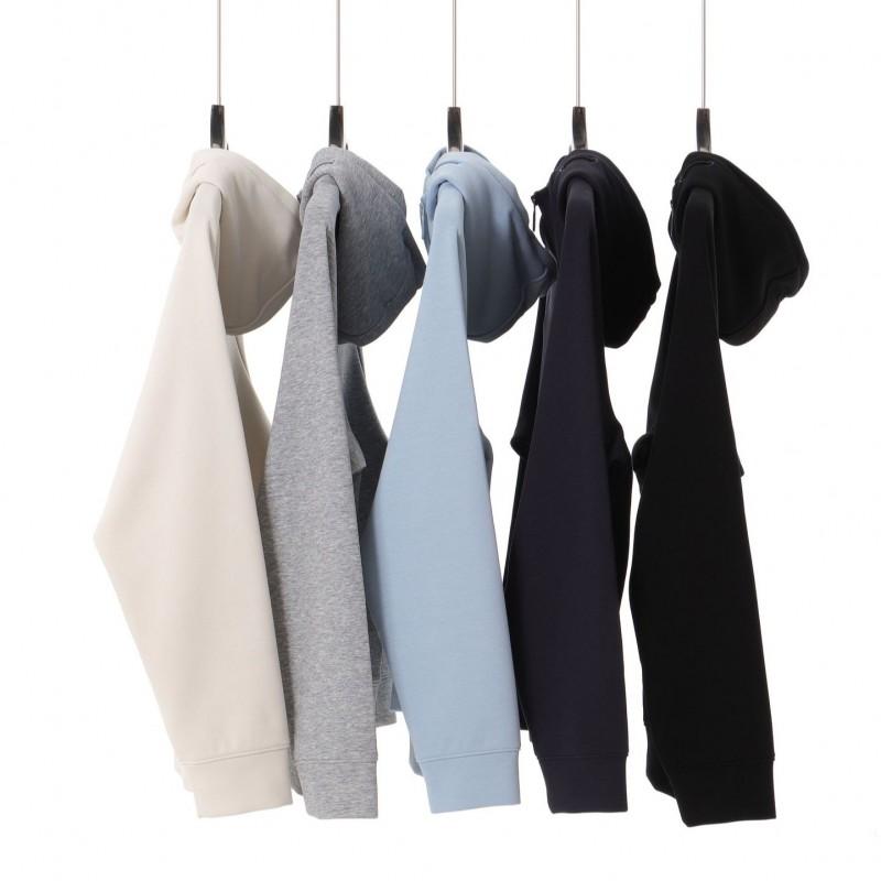 Mens Heavyweight 400G Fleece Hoodie Zip Up Solid Color Casual Sweatshirt Couples Winter