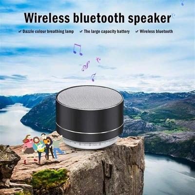 Портативные беспроводные мини-светодиодные Bluetooth-колонки, беспроводные музыкальные аудио TF USB FM стерео сабвуфер с микрофоном для мобильных телефонов iPhone планшетов