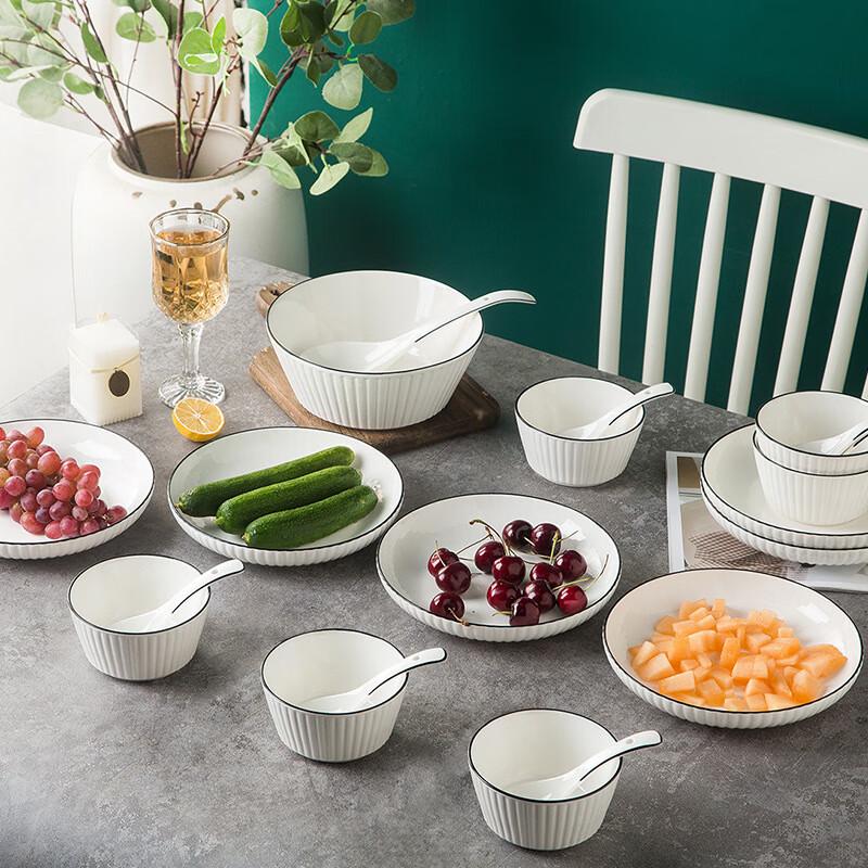 Набор керамической посуды Jun XVII MY Simple Black Line