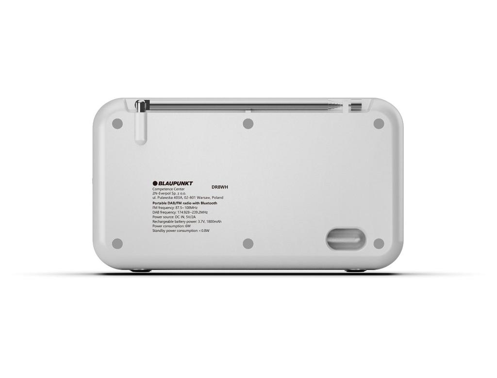 Blaupunkt dr8wh digital radio Bluetooth battery powered White