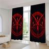 2 шт. Готские Блэкаут Шторы  Сатанинская Пентаграмма и Красная Голова Козла  Светофильтрующие для Спальни  Гостиной и Офиса  Темный Стиль Декора